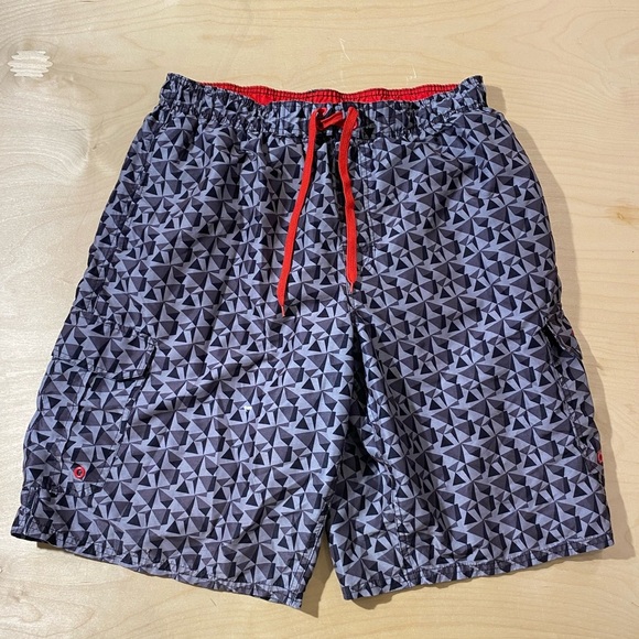 Beverly Hills Polo Club Geometric Patterned Swim Shorts XL (KC) - Picture 2 of 9